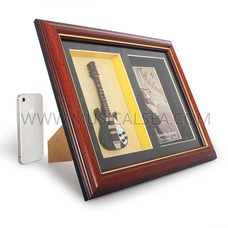 Decorative photo frame with guitar and pictur